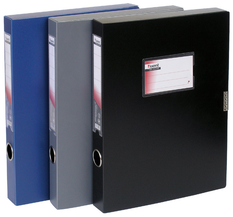 Папка-бокс на липучке А4, 36мм., черн. Axent - фото 1