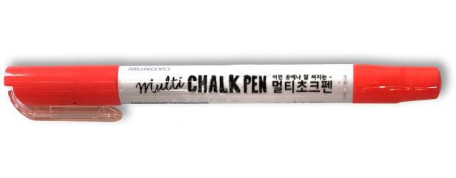 Маркер-крейда для дощок та скла, кругле вістря 1-8мм., черв. Mungyo - фото 3