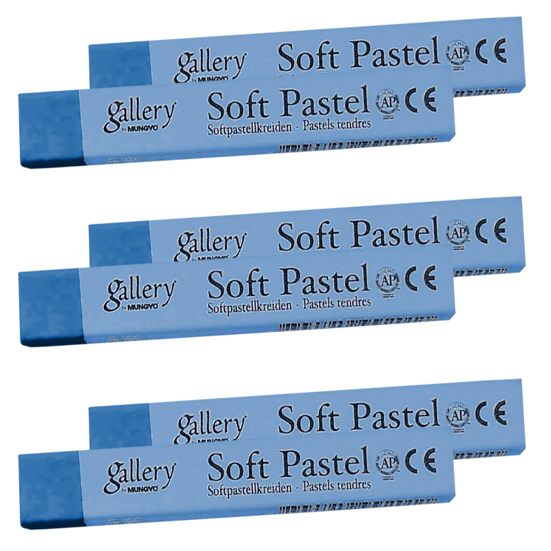 Пастель сухая МР-6 030, 6шт./уп., средне-син. Mungyo - фото 1