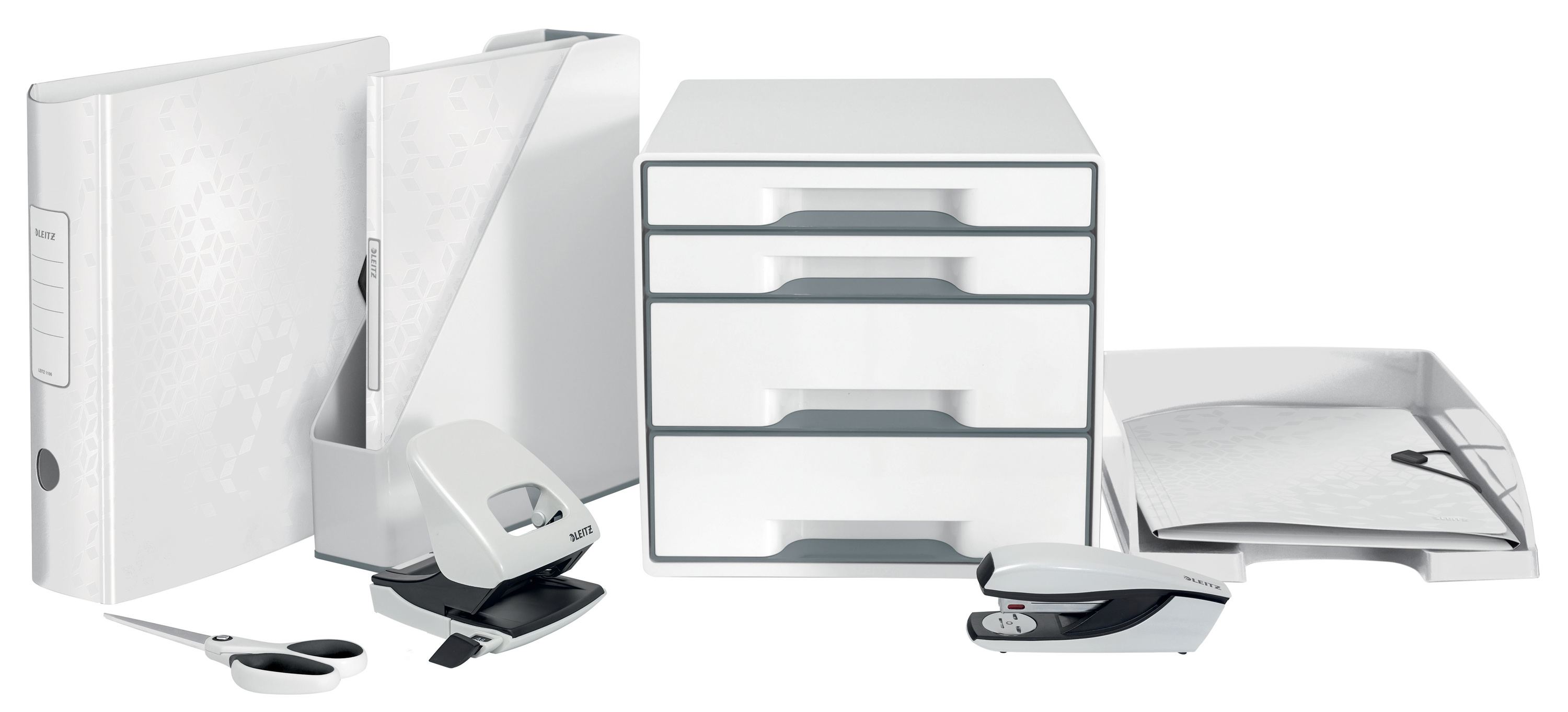 Настільний короб з 4 шухлядами WOW Duo Colour CUBE, біл. LEITZ - фото 3