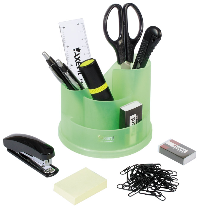 Набір настільний Welle обертовий, 9 предметів, блакит. Axent - фото 1