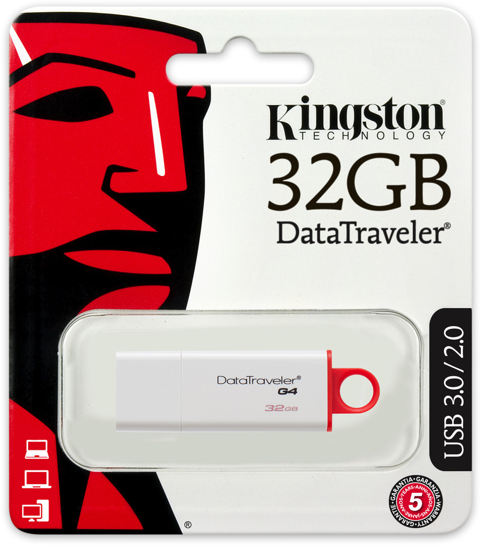 Флеш-пам'ять USB 3.0 Flash Drive 32Gb DTI Gen.4, пластик, корпус біл. Kingston - фото 2