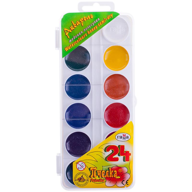 Краски акварельные 24цв. Пчелка Гамма - фото 1