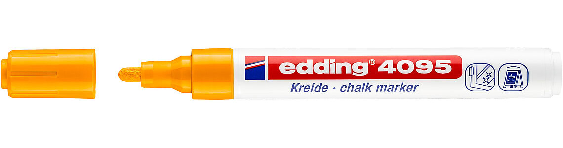 Маркер для окон 4095, круглое острие 2-3мм., оранж. Edding - фото 1