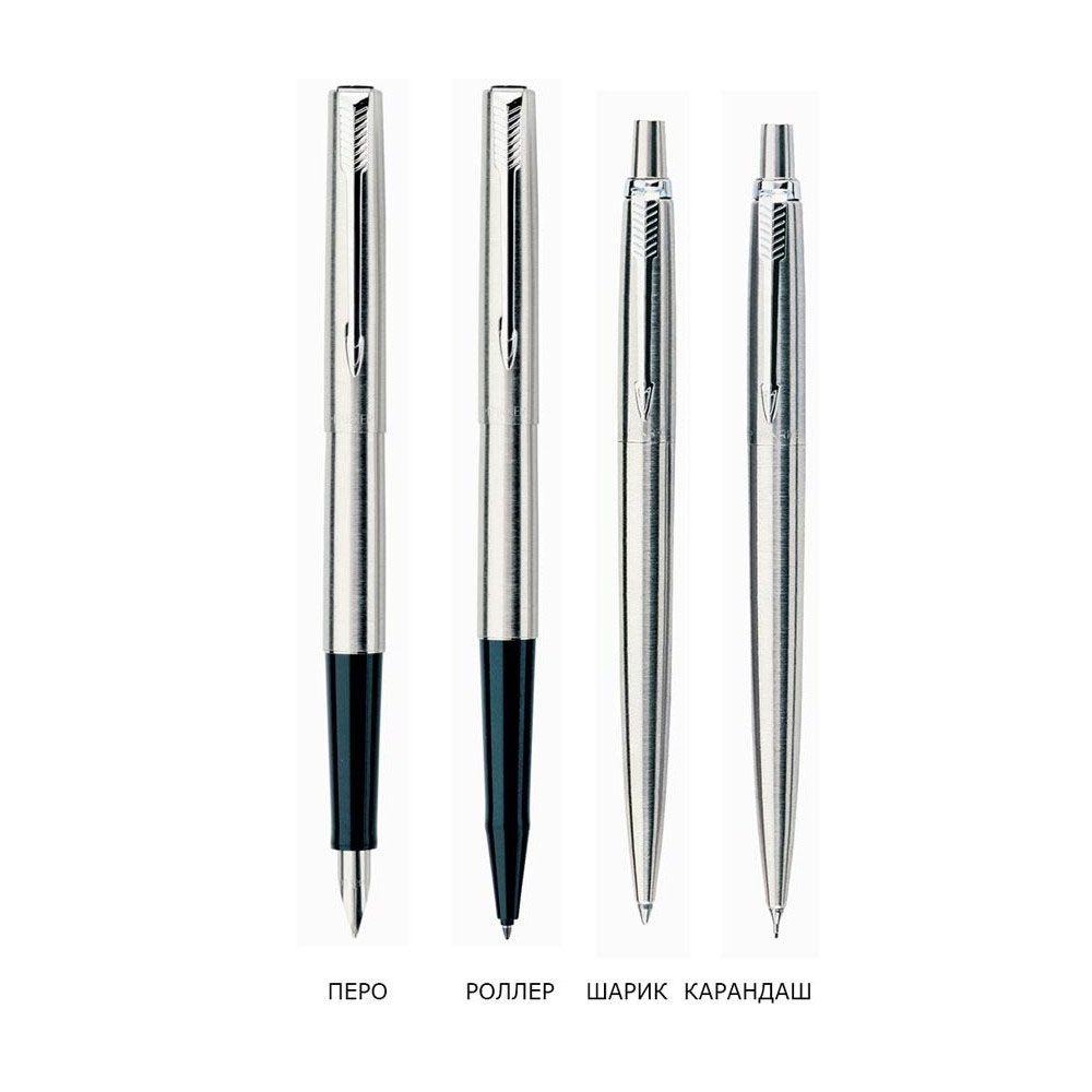 Ручка перова Jotter Stainless SteelCT перо - сталь, затиск - сталь Parker - фото 1