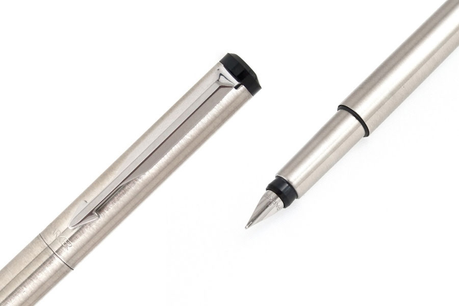 Ручка перова Vector Stainless SteelCT, перо - сталь, затиск - сталь Parker - фото 1