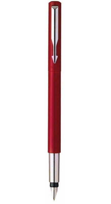 Ручка перова Vector Standart, перо - червоне, затиск - сталь, черв. Parker - фото 1