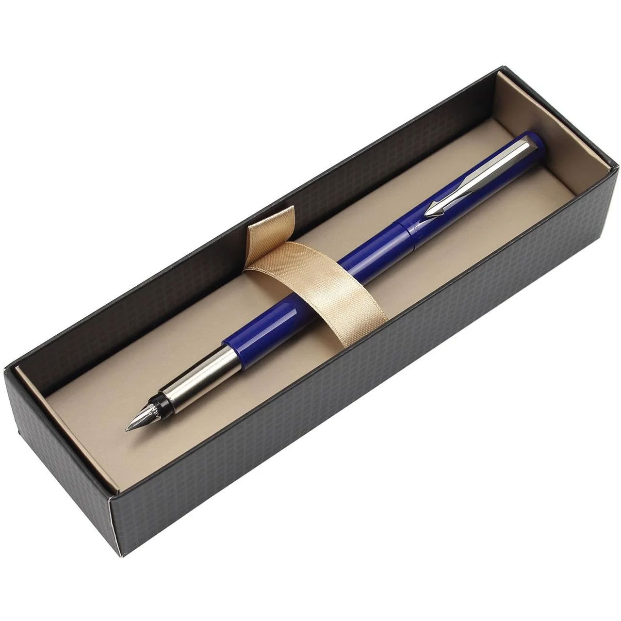 Ручка перьевая Vector Standart, синий, зажим сталь син. Parker - фото 4