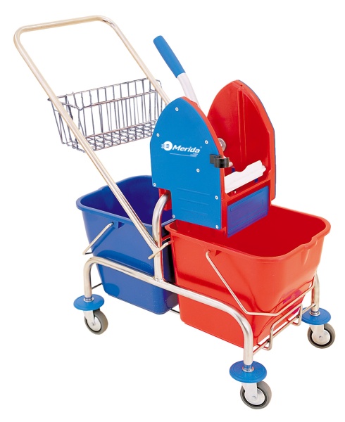 Тележка для уборки на 2 ведра, 20л.+20л., метал. Польша - фото 1