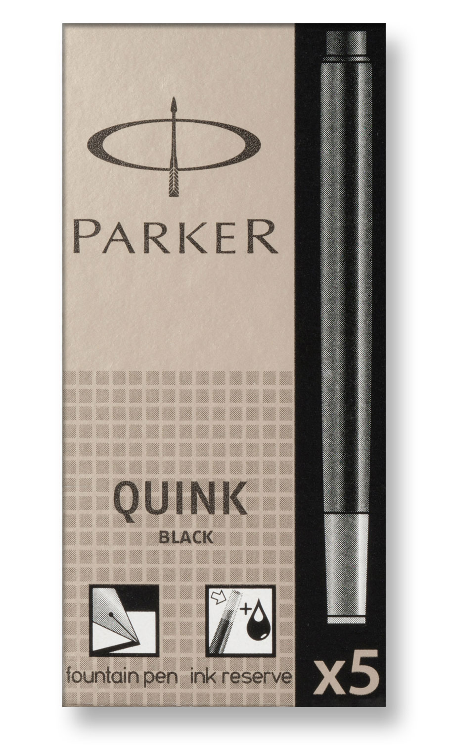 Картриджи Quink, 5шт./уп., черн. Parker - фото 2