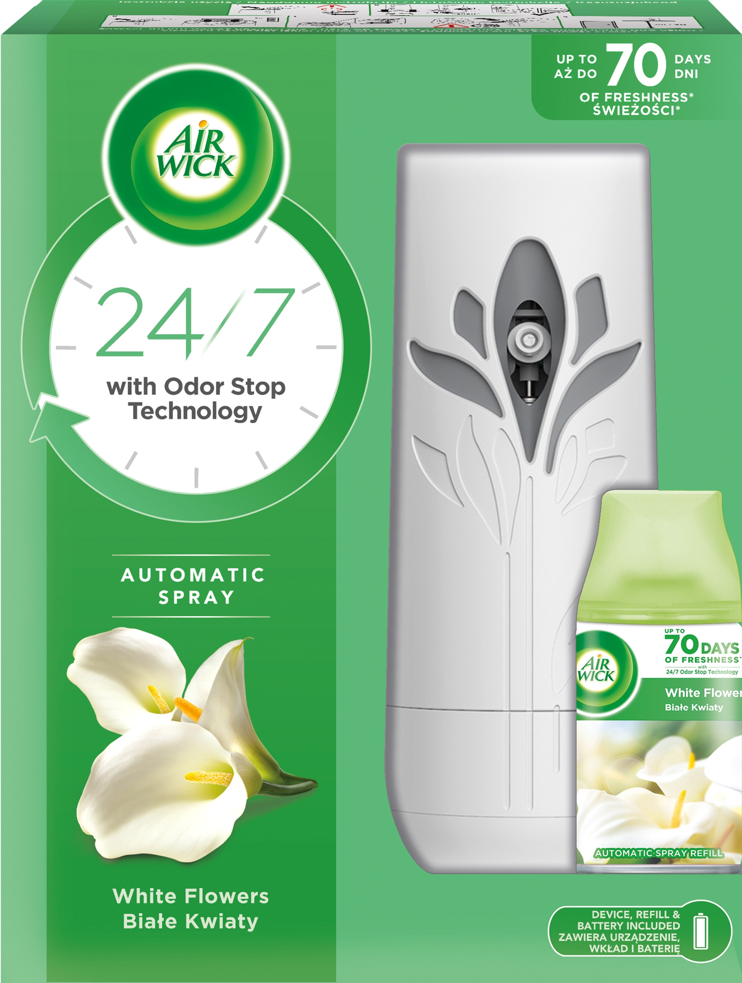 Купить Автоматический освежитель воздуха аэрозоль Air Wick White ...
