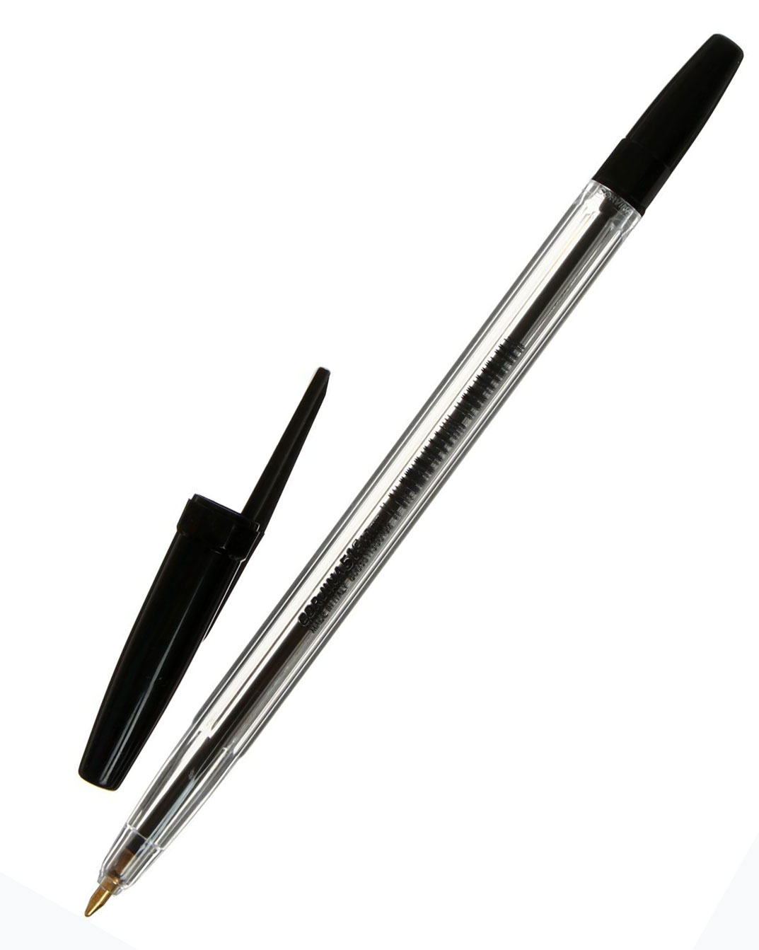 Ручка шариковая Classic 1,0мм., корпус прозр., ст. черн. Corvina - фото 3