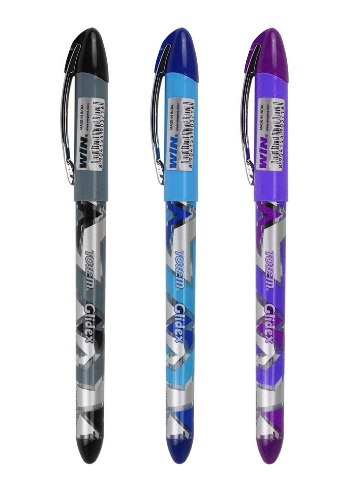 Ручка масляна GLIDEX 0,7мм., корпус фіолет., ст. фіолет. WIN - фото 3