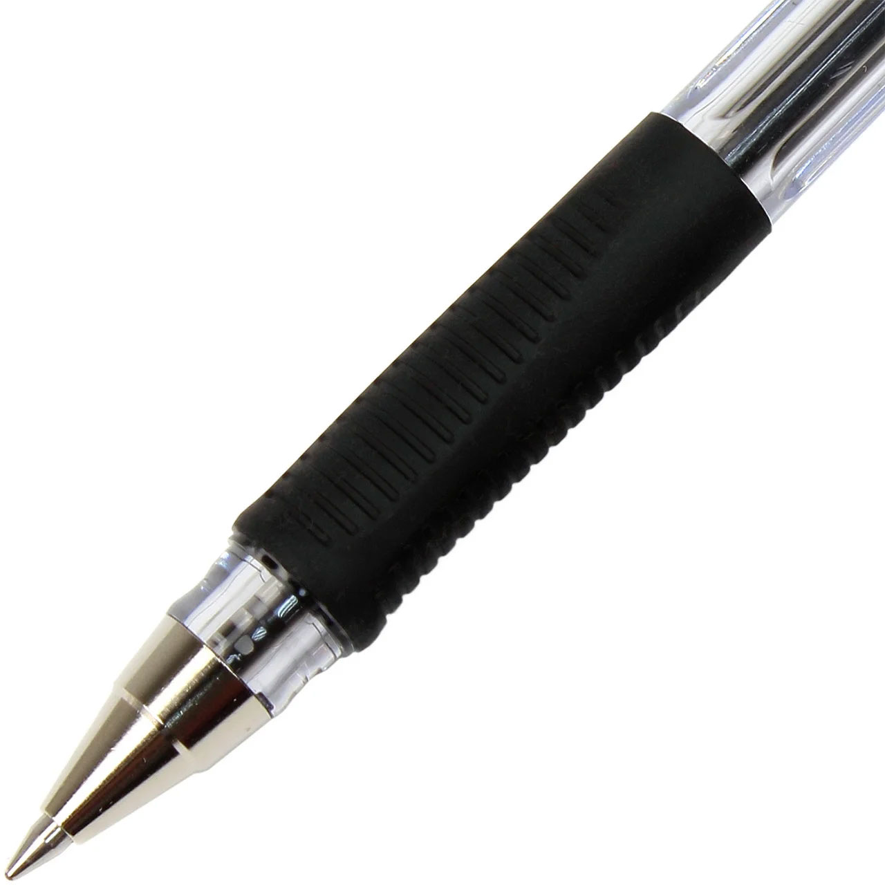 Ручка кулькова BPS-GP-F-B, 0,7мм., корпус прозор., ст. чорн. Pilot - фото 4