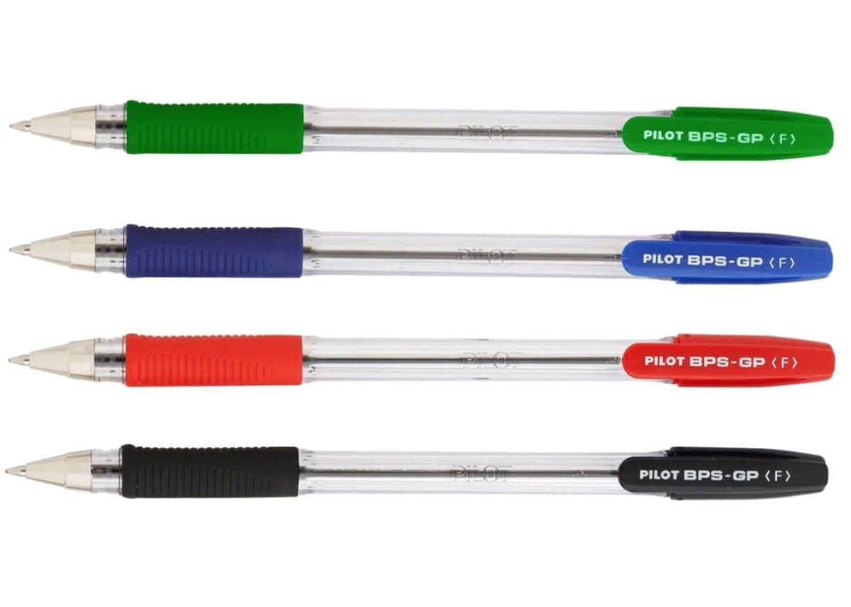 Ручка кулькова BPS-GP-F-B, 0,7мм., корпус прозор., ст. чорн. Pilot - фото 5