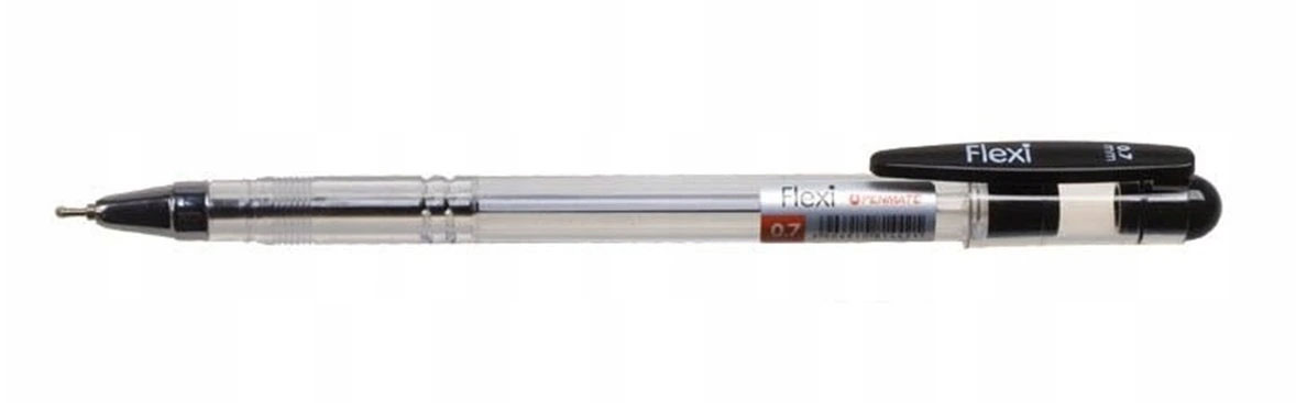 Ручка шариковая Flexi, 0,7мм., масляная, корпус прозрачный, стержень черн. Penmate - фото 1