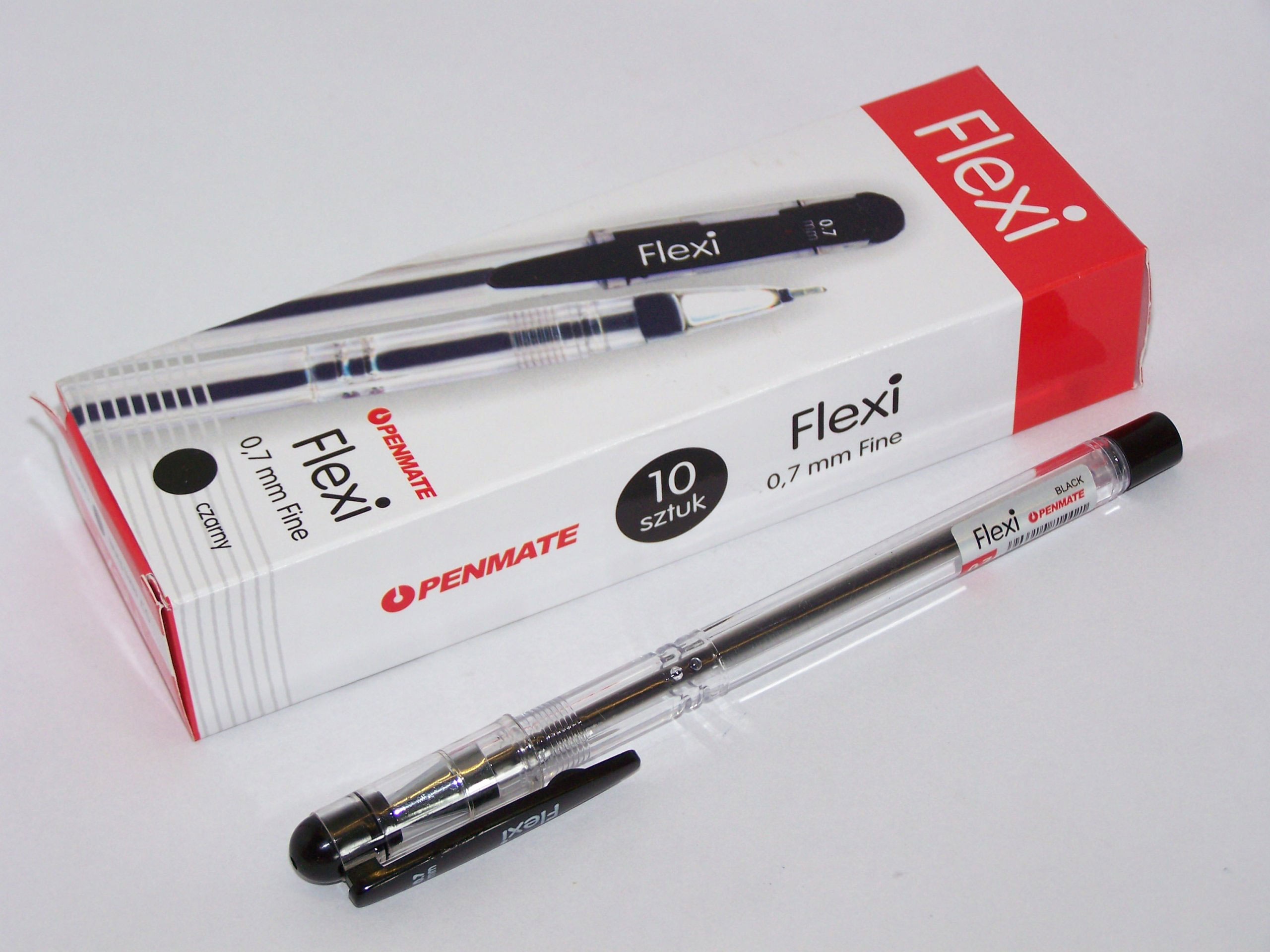 Ручка шариковая Flexi, 0,7мм., масляная, корпус прозрачный, стержень черн. Penmate - фото 2