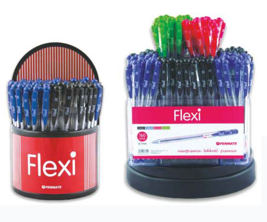 Ручка шариковая Flexi, 0,7мм., масляная, корпус прозрачный, стержень черн. Penmate - фото 3