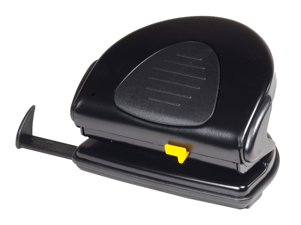 Дырокол на 2 отверстия, до 20 листов (4319), металлический, черн. Scholz - фото 1