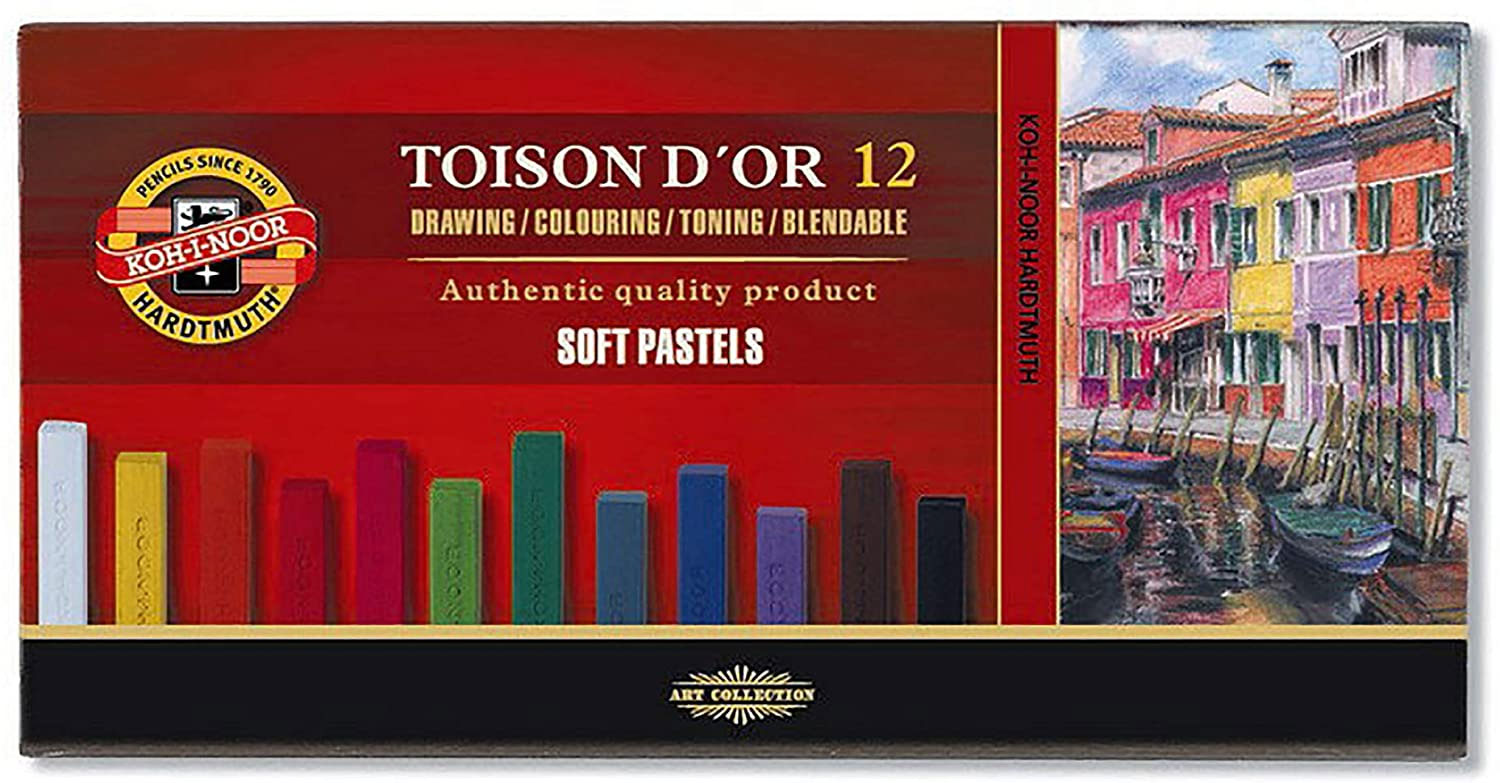 Пастель сухая мягкая 12 цветов, TOISON D'OR 8582012001ks Koh-i-noor - фото 1