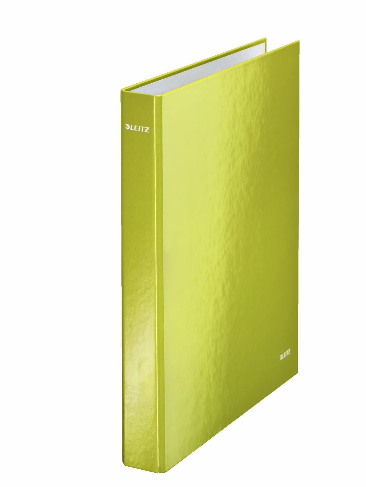 Папка А4+, 25мм., 4кільця, Wow, картон PVC покриття, метал. зелен. LEITZ - фото 1