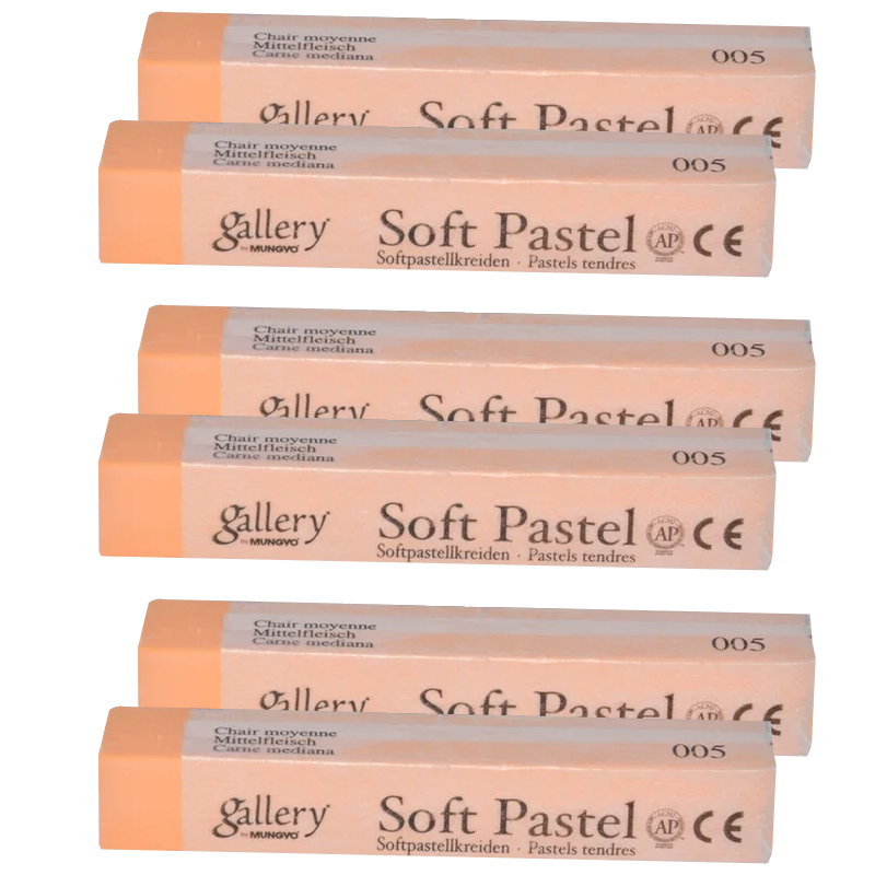 Пастель сухая МР-6 005, 6шт./уп., средне-телес. Mungyo - фото 1