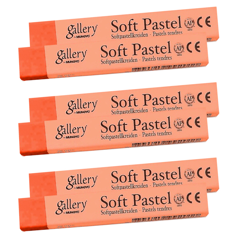Пастель суха МР-6, 6шт./уп., темно-оранж. кадмій Mungyo - фото 1