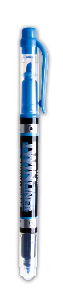 Маркер текстовий 1-5мм., двосторонній, блакит. Dong-A - фото 1