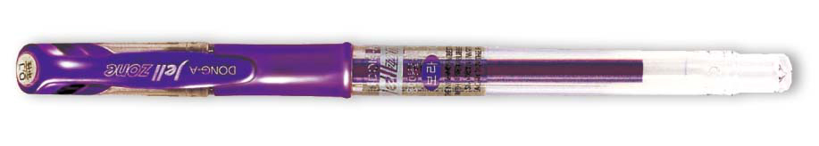 Гелева ручка Zone 0,7мм., корпус прозор., ст. металік фіолет. Dong-A - фото 1