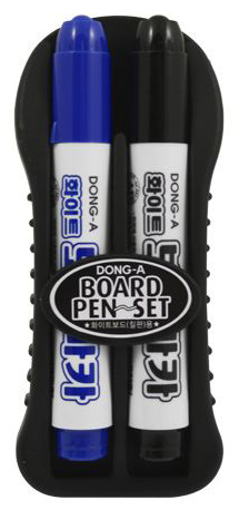 Губка для дошки і 2 маркери (чорний + синій) Dong-A - фото 1