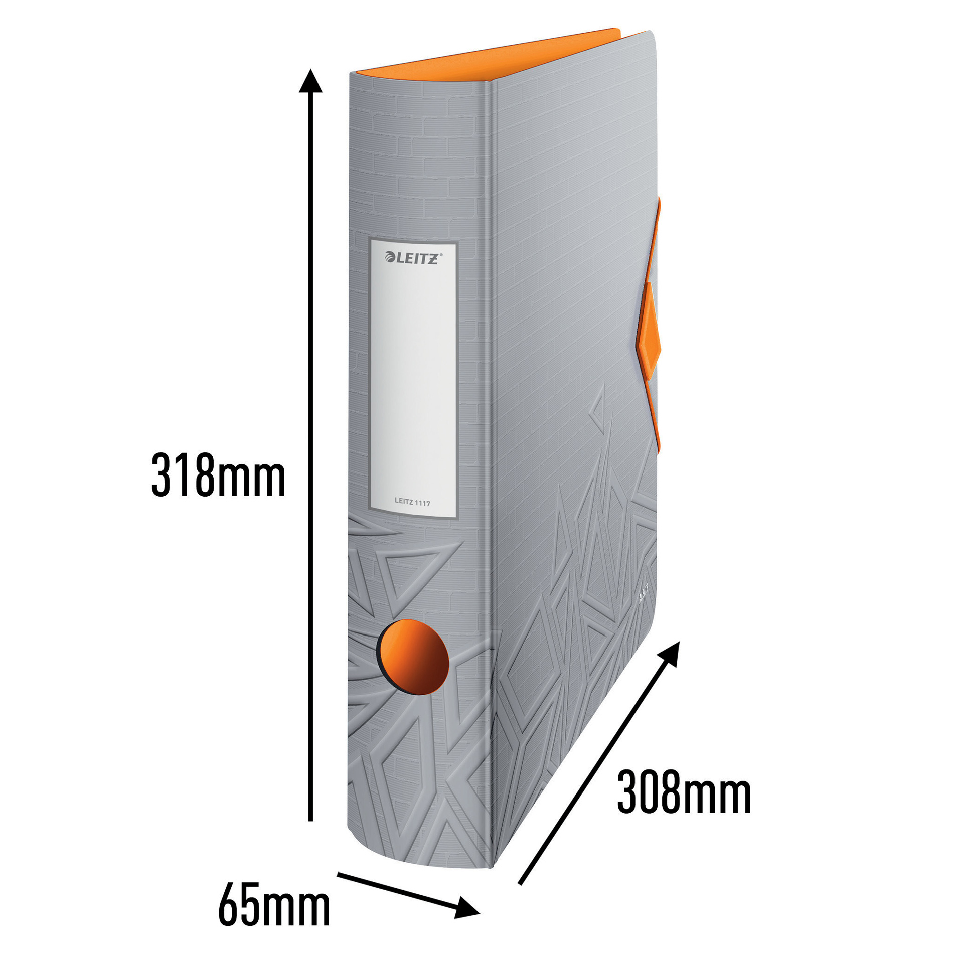 Регистратор 6.5см. А4 (PP) Active Urban Chic 180°, серый LEITZ - фото 1