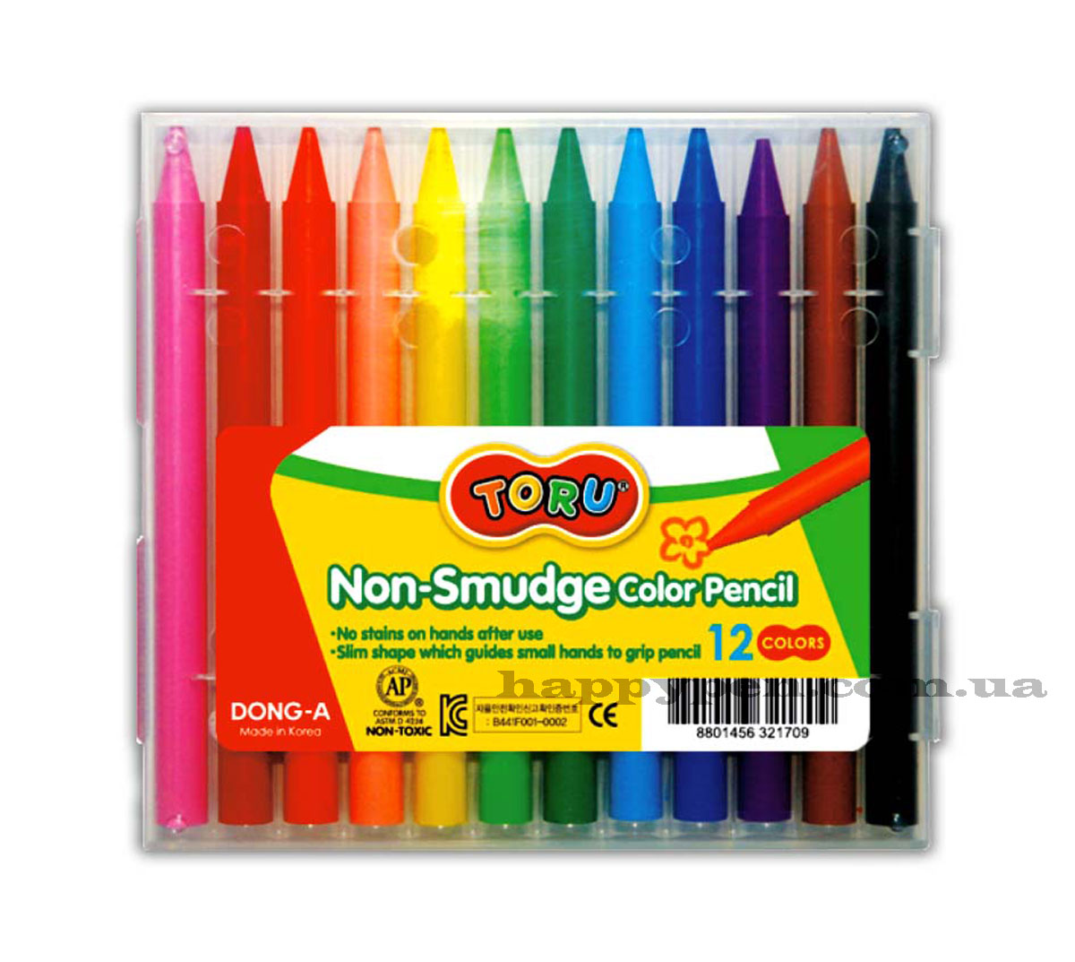 Карандаши восковые 12цв., TORU Dong-A - фото 1
