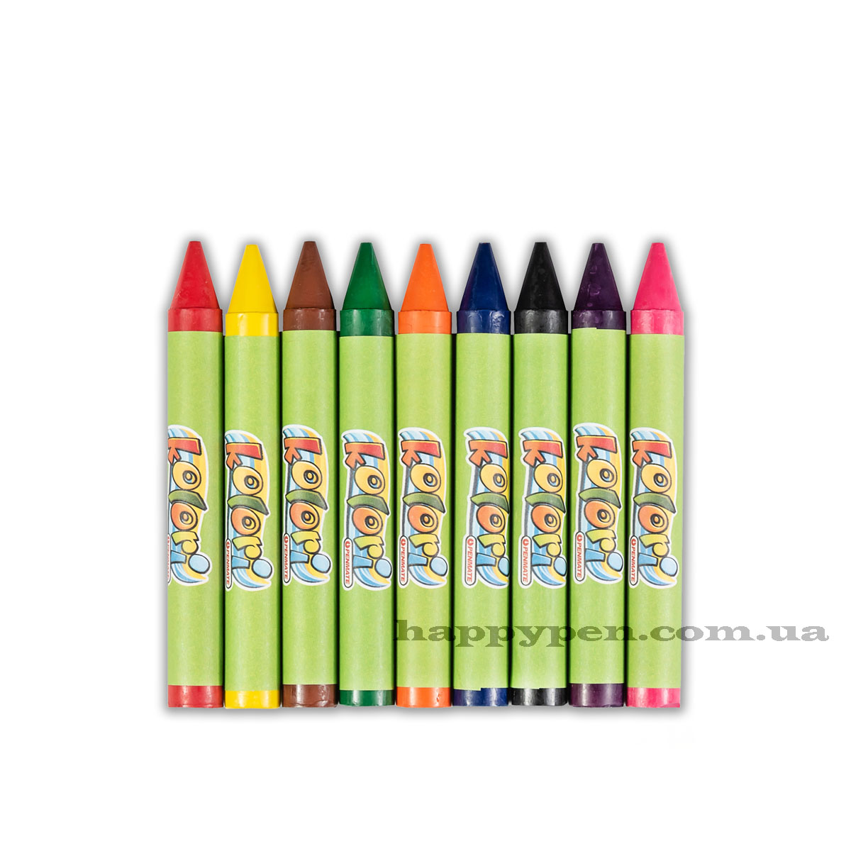 Олівці воскові 9кол. Kolori Super Jumbo, діаметр 14мм., довжина 115мм. Penmate - фото 2