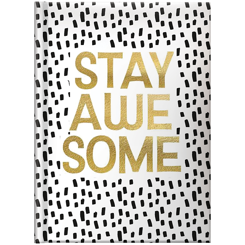 Ежедневник датированный 2022 Стандарт Графо Stay awesome, 14,5х20,6см. , бел. Brunnen - фото 1