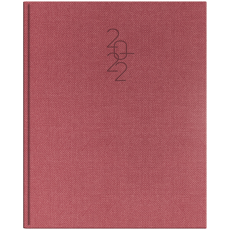Еженедельник датированный 2022 Бюро Tweed, 21х26см., красн. Brunnen - фото 1