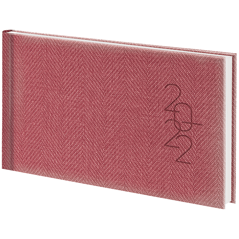 Еженедельник датированный 2022 карманный Tweed, 15,3х8,7см., красн. Brunnen - фото 1