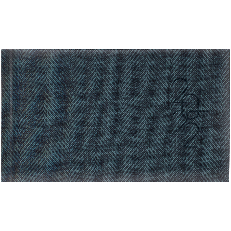 Еженедельник датированный 2022 карманный Tweed, 15,3х8,7см., серый Brunnen - фото 1