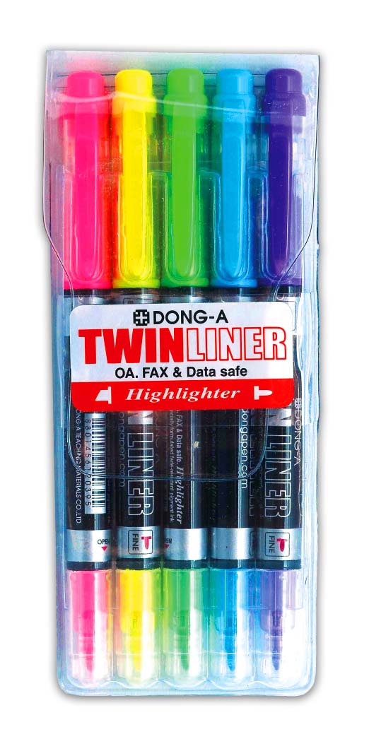 Маркер текстовий 1-5мм., двосторонній, набір 5шт./уп.. Dong-A - фото 1