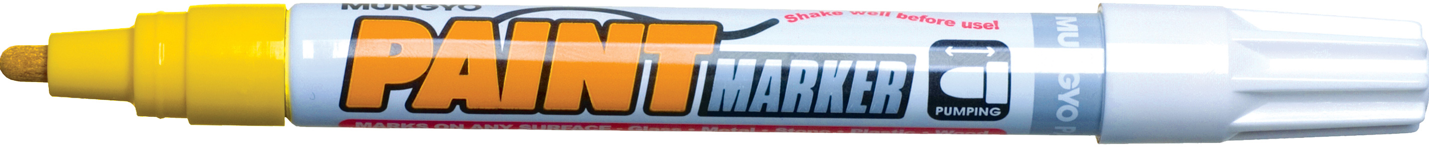 Маркер масляный, круглое острие 2-4мм., желт. Mungyo - фото 2