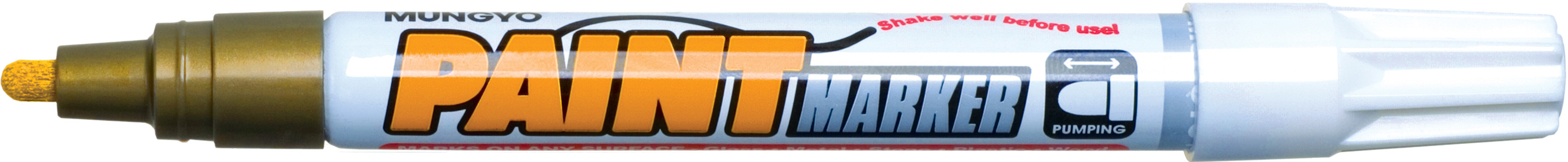 Маркер масляный,  круглое острие 2-4мм., золот. Mungyo - фото 1