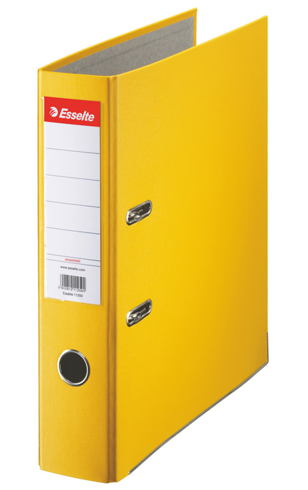 Регистратор 7,5см. А4 (PP), Econom, желт. Esselte - фото 1