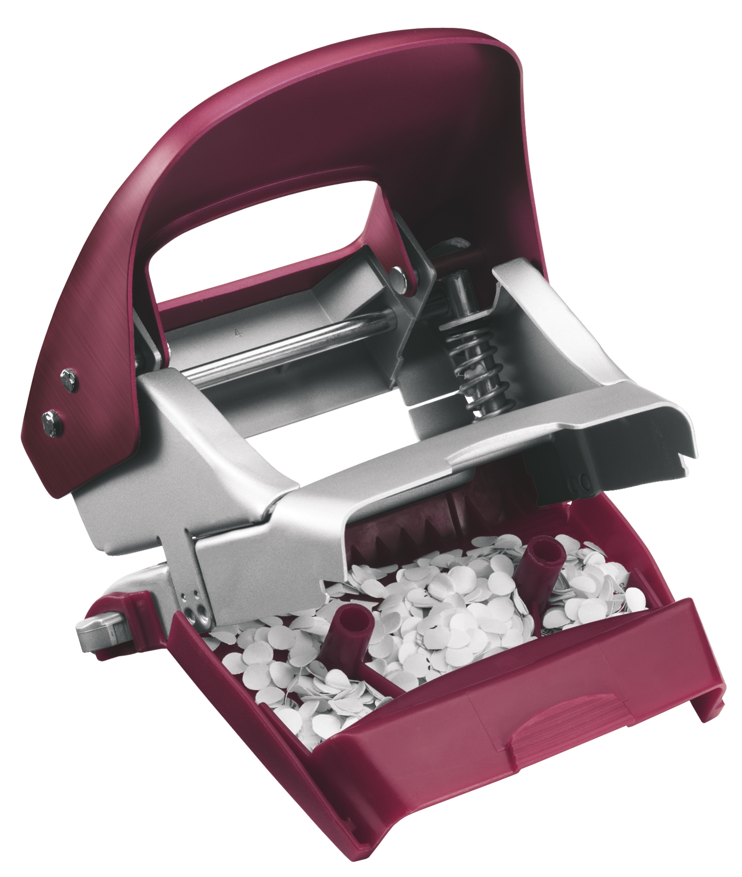 Діркопробивач на 2 отвори, до 30 аркушів NeXXt Style, гранатовий черв. LEITZ - фото 1