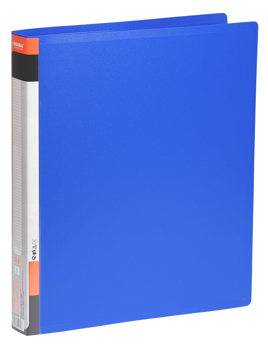 Папка А4, 40мм., 2кольца, пластик (PР), син. NORMA - фото 1
