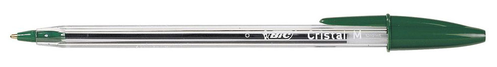 Ручка кулькова CRISTAL, корпус прозор., ст. зелен. Bic - фото 6