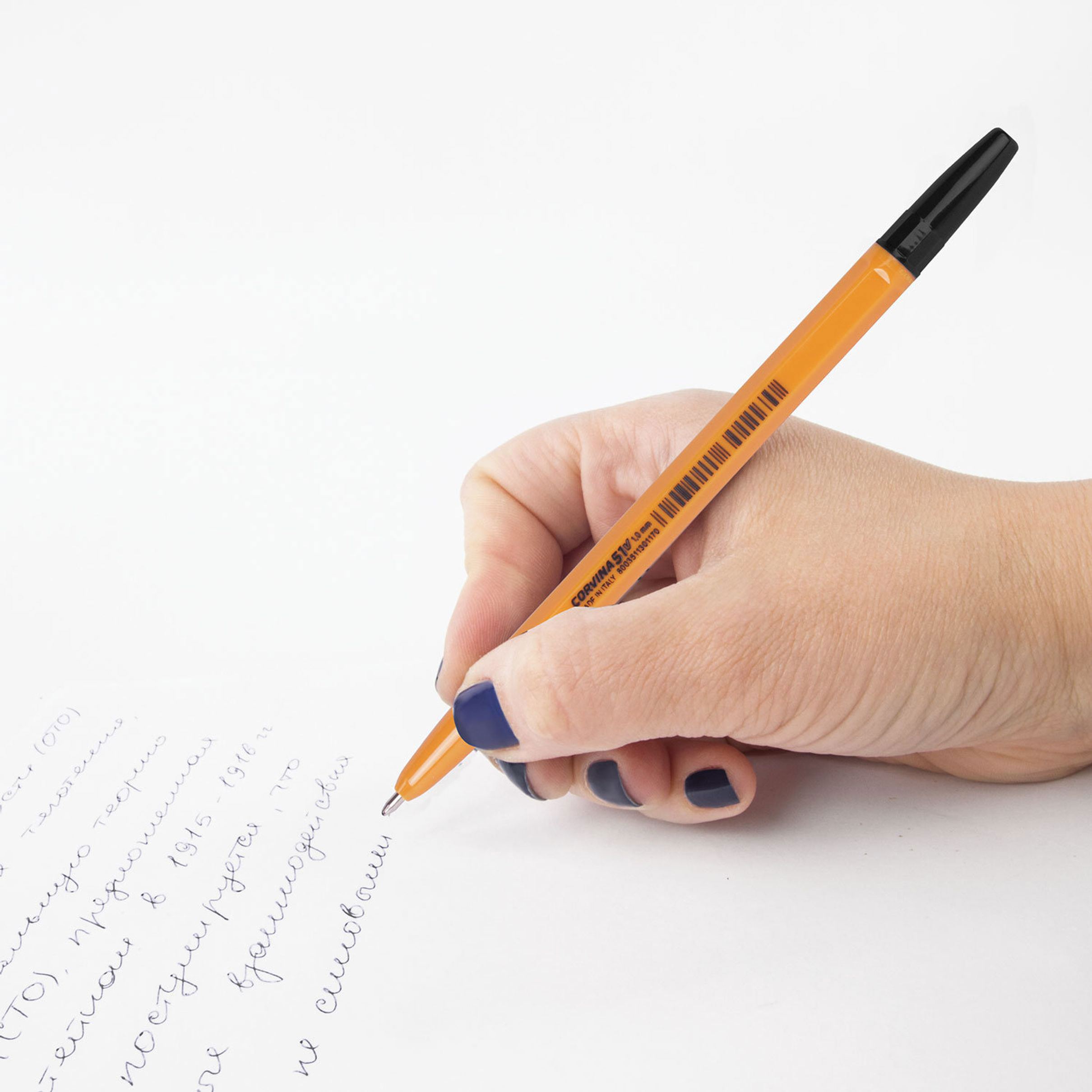 Ручка кулькова Vintage 1,0мм., корпус жовт., ст. чорн. Corvina - фото 5