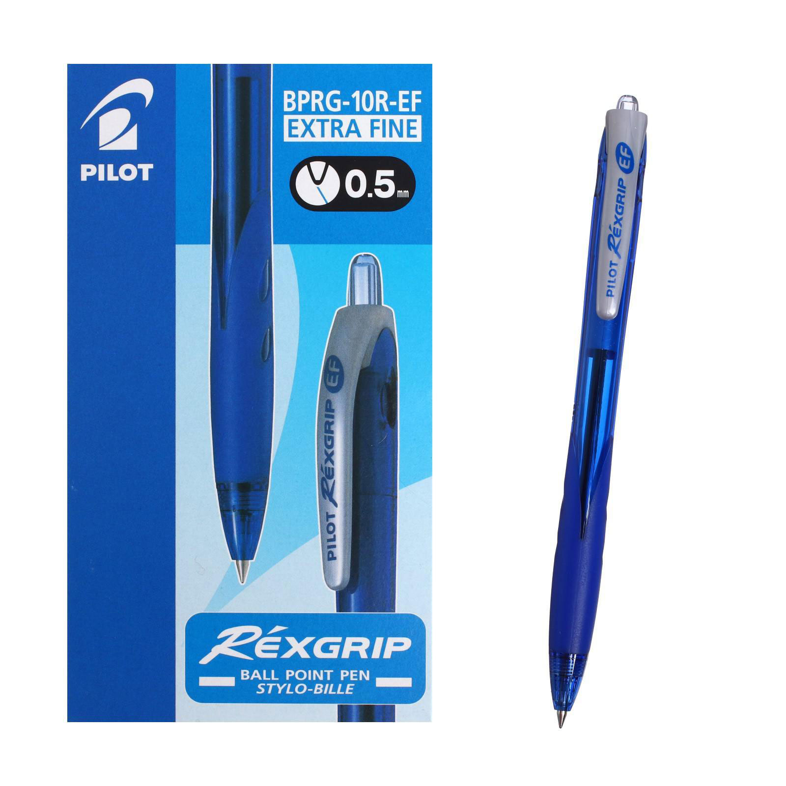 Ручка шариковая автом. RexGrip 0,5мм, корпус пр.-син., ст. син. Pilot - фото 1