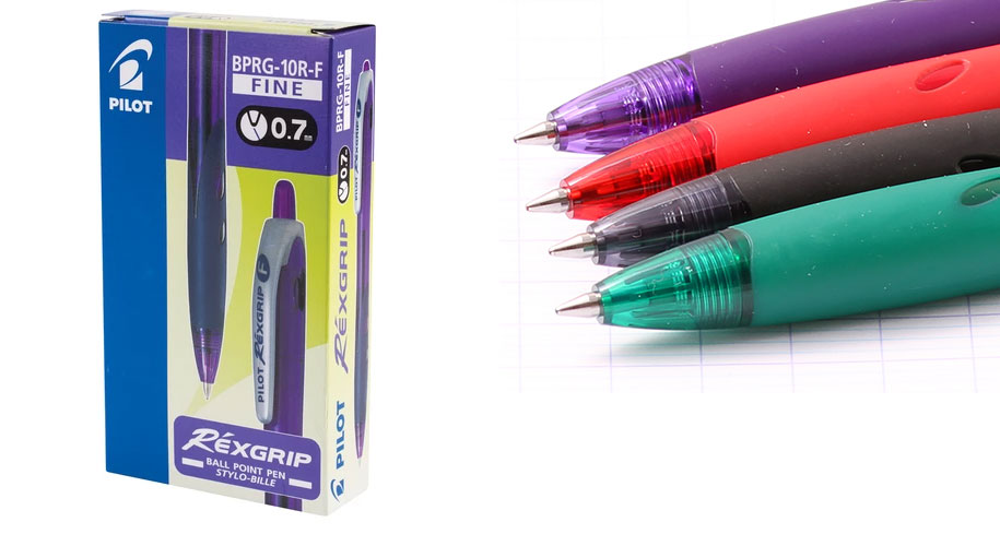 Ручка шариковая автом. RexGrip 0,7мм, корпус пр-фиол., ст. фиолет. Pilot - фото 2