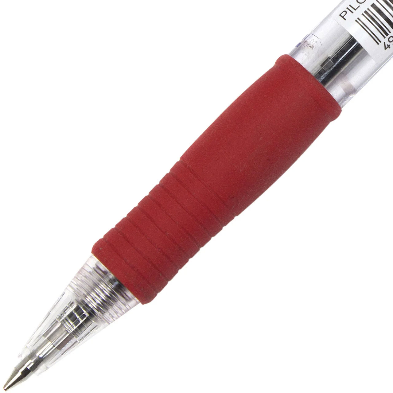 Ручка шариковая автом. Super Grip 0,7мм., корпус прозр., ст. красн. Pilot - фото 2