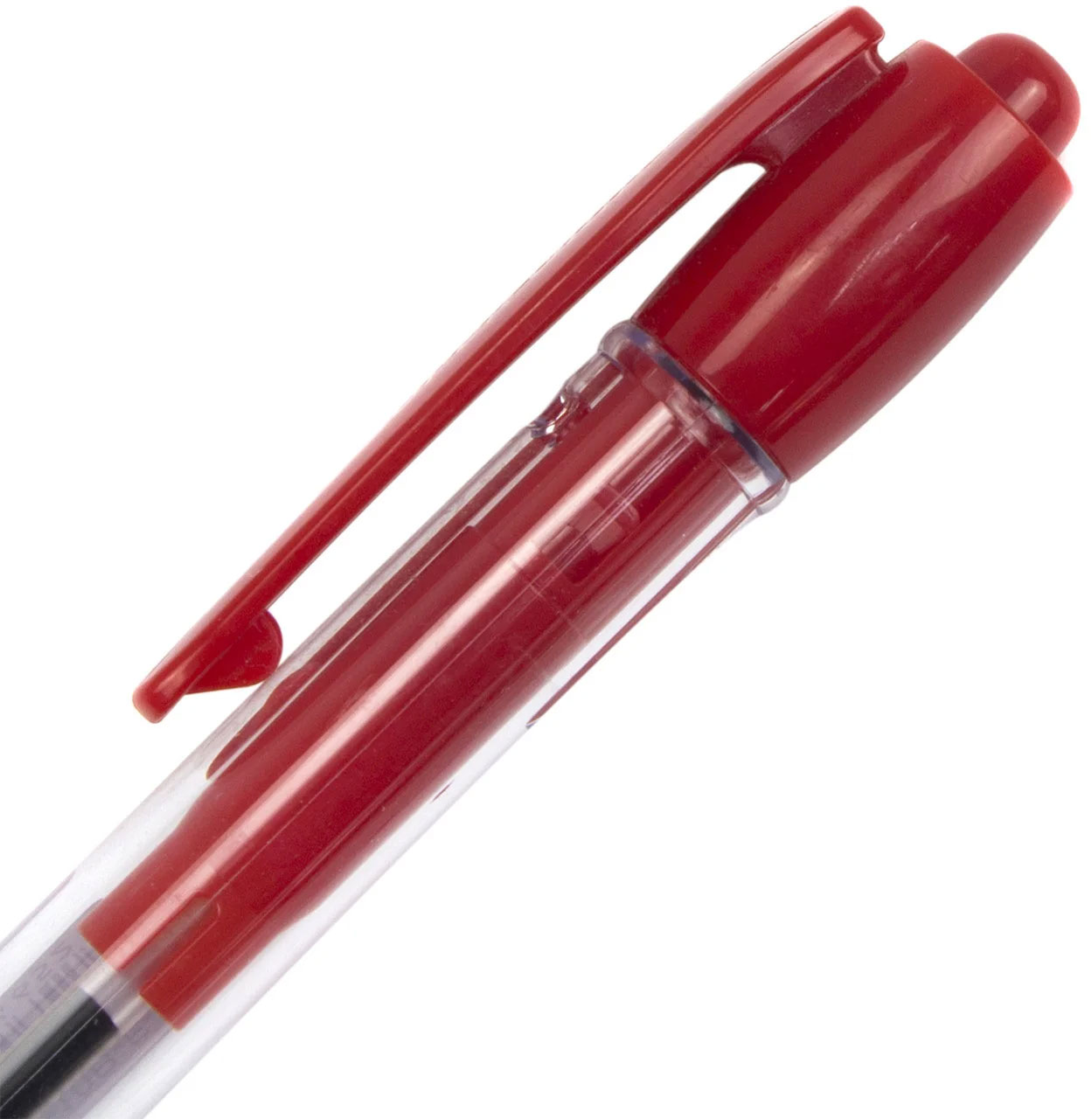 Ручка шариковая автом. Super Grip 0,7мм., корпус прозр., ст. красн. Pilot - фото 3