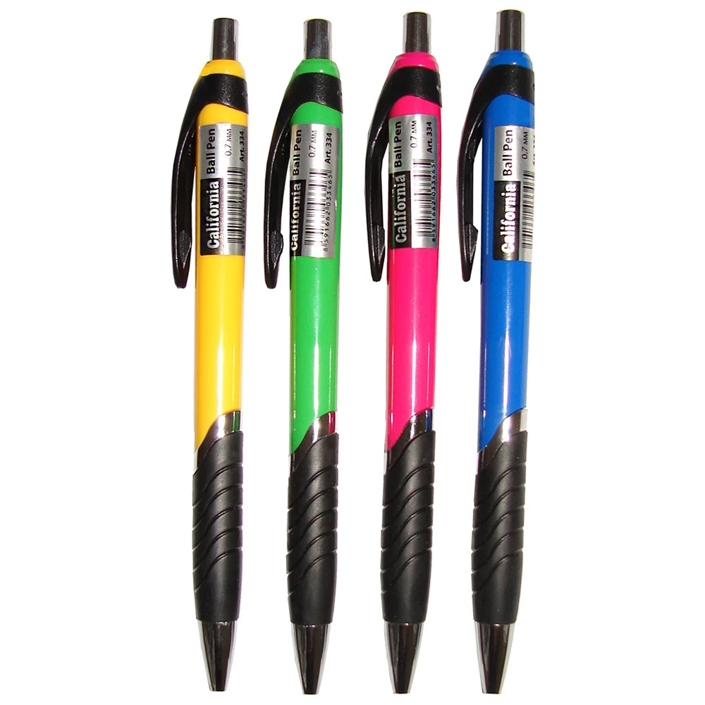 Ручка кулькова автоматична California, корпус асорт., ст. син.  NORMA - фото 3